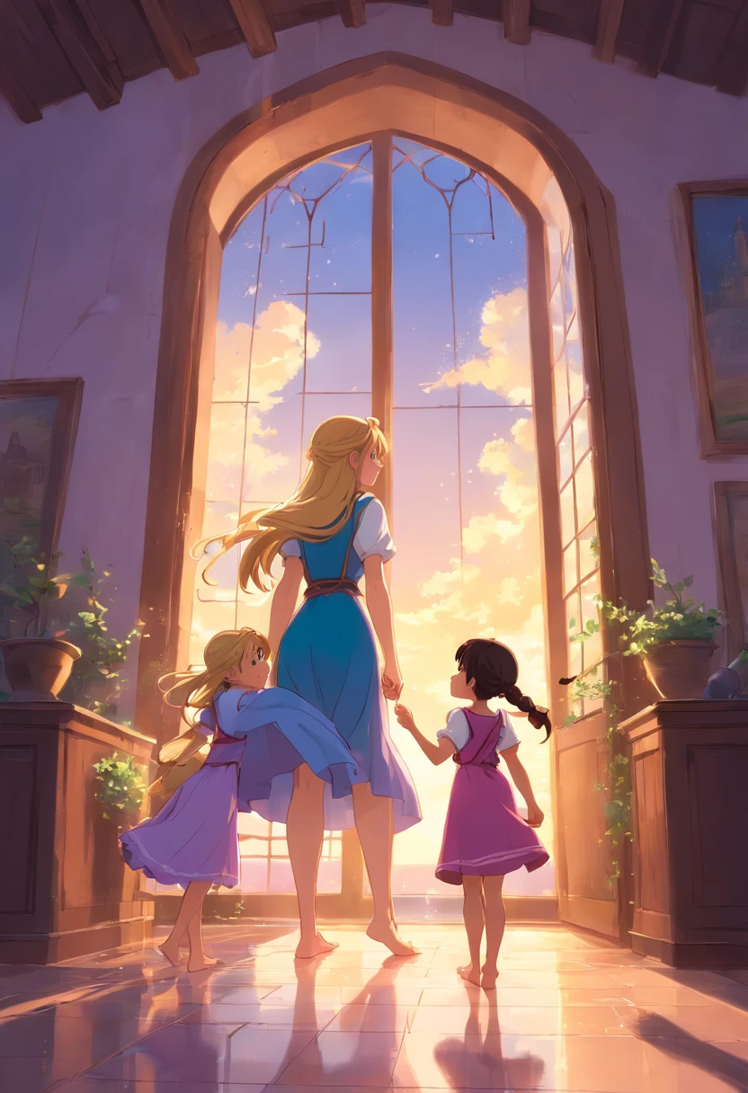Rapunzel barefoot with her you - SeaArt AI