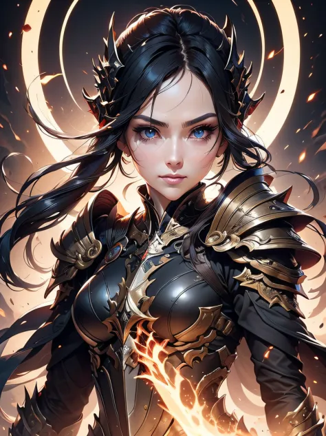 top-quality、Ultra-detailed、Cinematic lighting、Unique lighting effects、Lighting the face、4/5 shots、battle posture、dynamic motion、Full body portrait environment of beautiful 30 year old female elf with intricate details、Elegant person、Graceful aura、Elaborate...