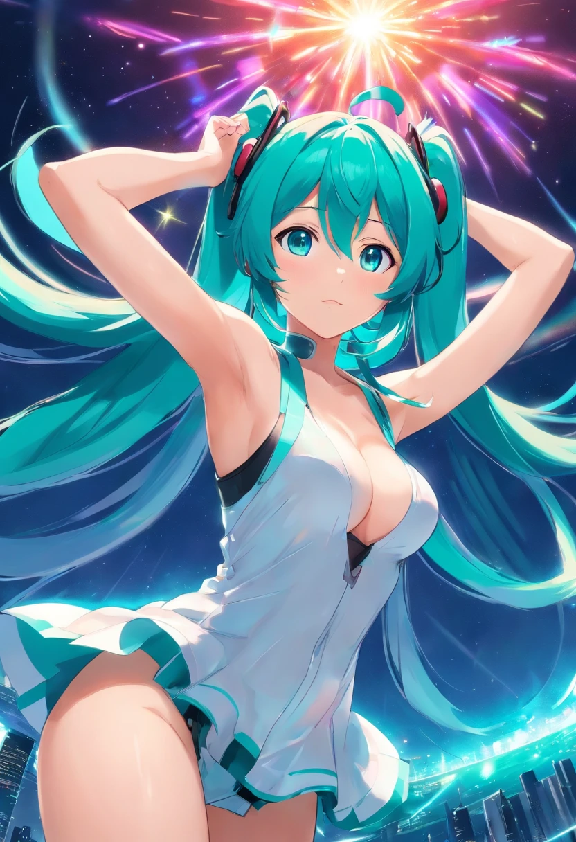 Big breasts Hatsune Miku，Uncensored - SeaArt AI