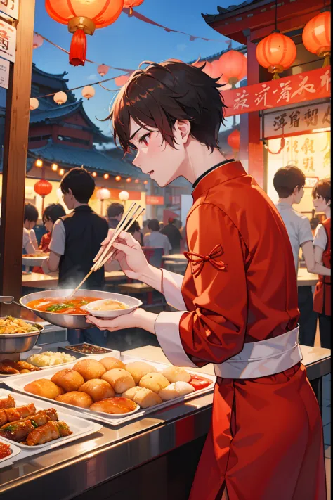 Chinatown　Eat at street food stalls　Chinese service　twinks　male people　{{ember}}
