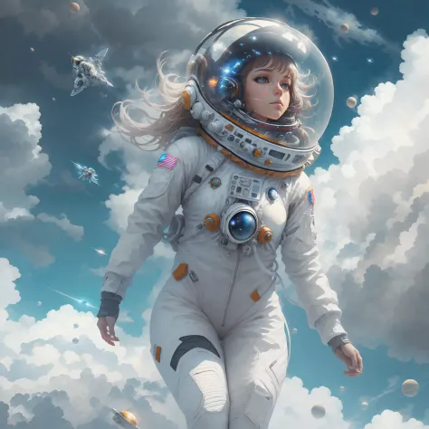 ((Masterpiece)), ((best quality)), ((super detailed)), (highly detailed CG illustration), amazing background, white sky backgrou...