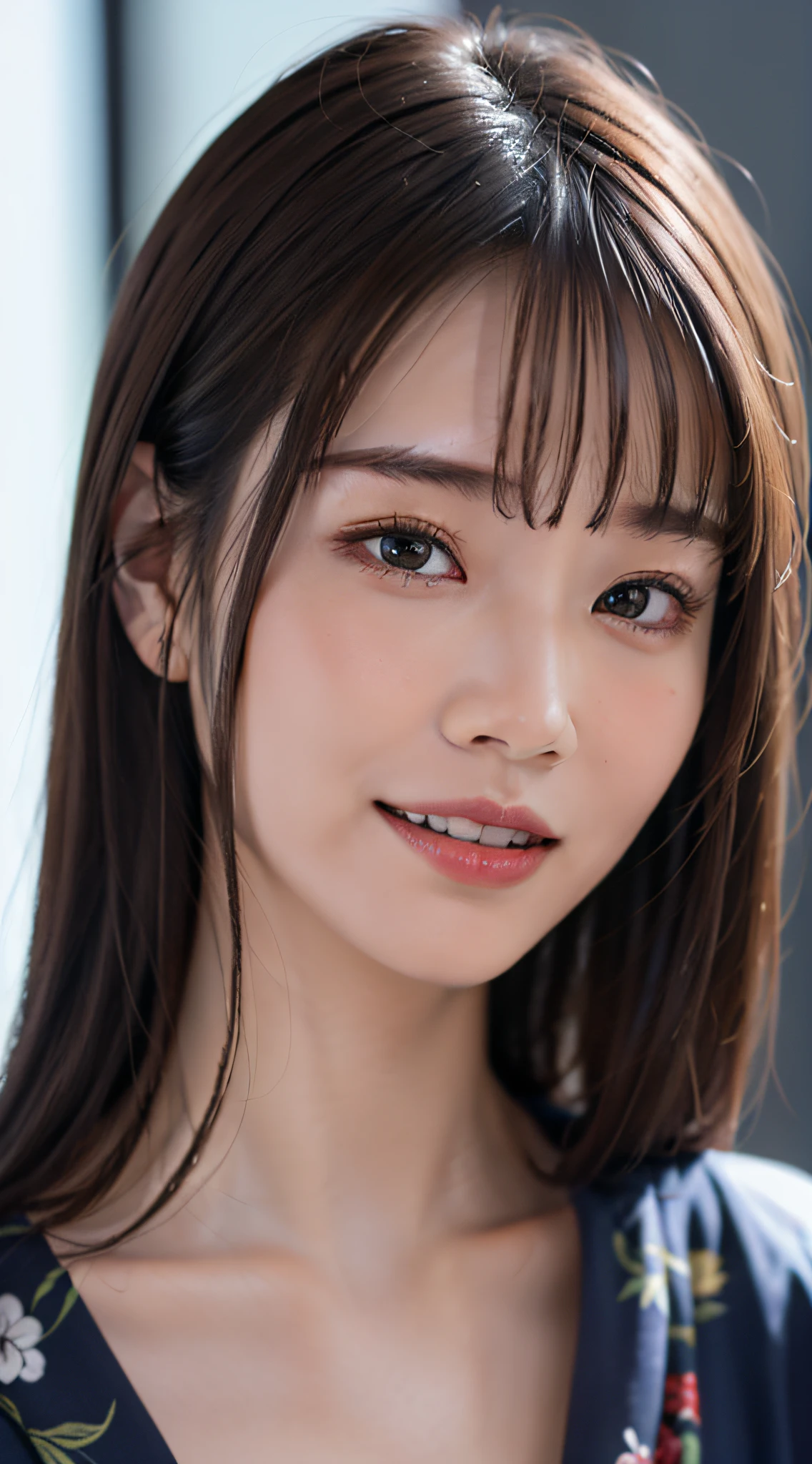 （top-quality，8K，tmasterpiece：1.3），Beautuful Women，（The large：1.3），Super Detailed Face，very detailed lips，Detailed eyes，二重まぶた，Beautiful face, (Realistic face), (Black hair, Short hair:1.3), Beautiful hairstyle, Realistic eyes, Beautiful detailed eyes, (Realistic skin), Beautiful skin, Absurd, Attractive, Ultra High Resolution, A hyper-realistic, High Definition, Golden ratio，What to wear in summer、resplendent smile、(masutepiece,absurderes, hight resolution,Ultra-detailed, Best Quality:1.2),16 K,Cute illustration,
edo period,Japan traditions,
Cat,1girl in,Lori,Solo,Full body shot,
Happy smile,Laughing,Open mouth,Long hair,Brown hair,navy hair,
Sharp Angular Mechanical Headgear,Mechanical over the ears,
reflect,A light cotton kimono to use as a bathrobe,（best qualtiy：1.2），（super-fine：1.2），Beautiful，（Very sophisticated、Beautiful fece：1.2），looking at me，cparted lips，nabel，Abs，provocative expression，Raised sexy，Dreams，Lace，floating，（beatiful detailed eyes：1.1），（Detail light：1.1），