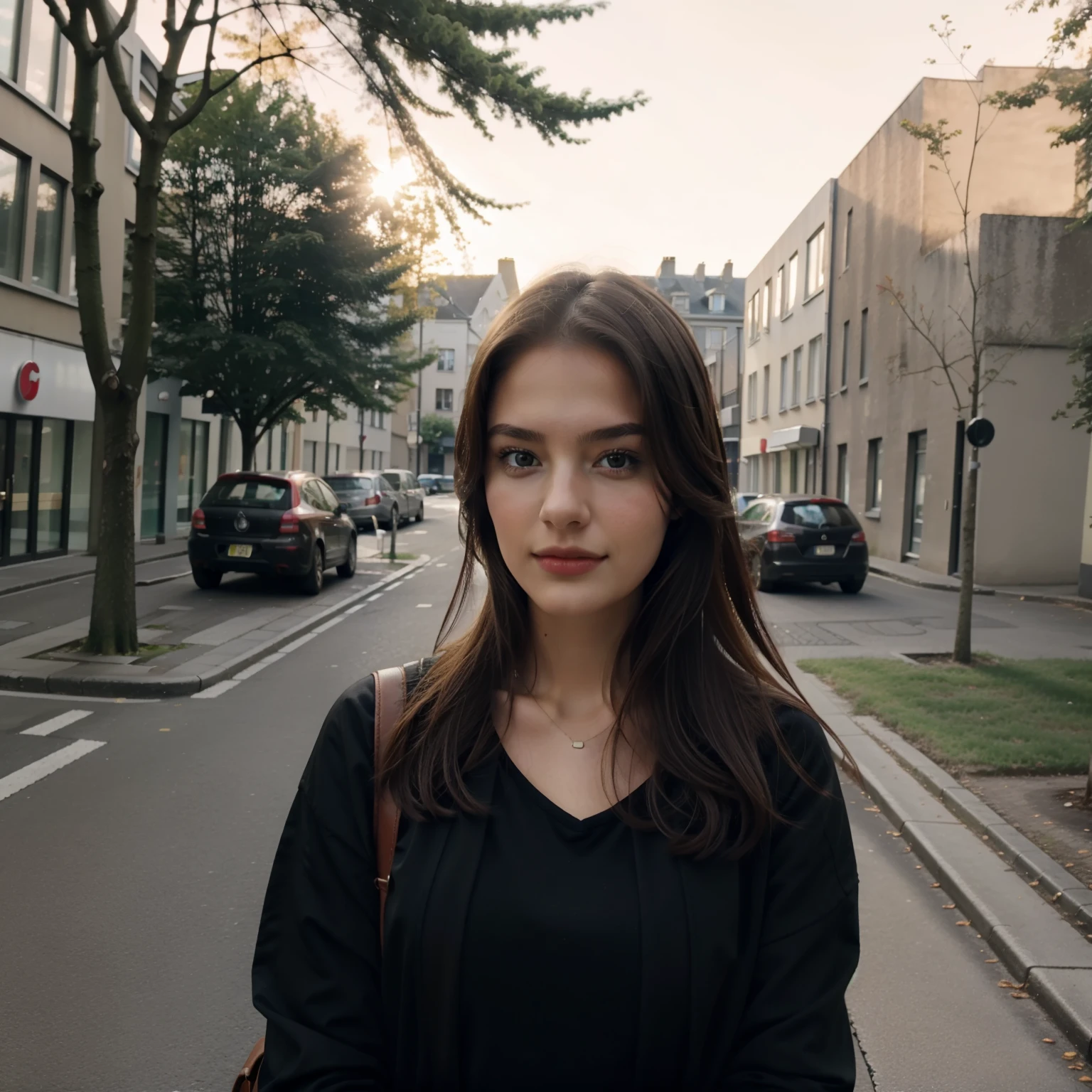 un selfie d&#39;une jolie jeune femme, Prise avec l&#39;appareil photo iPhone