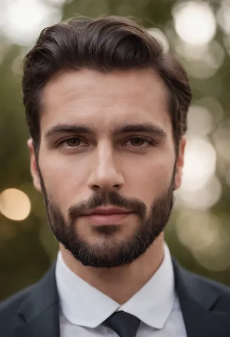Homem lindo de terno barba linda cabelo curto homem sexy executivo