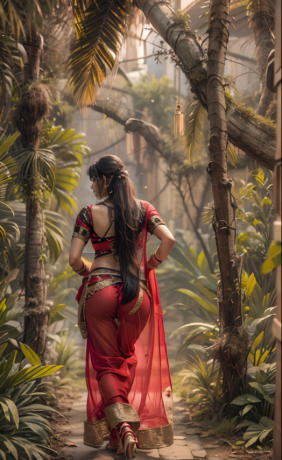 indischer blick erotik aussehen heiß bhabhi transparent rot sari schwarz höschen großen großen 8k fotografie
