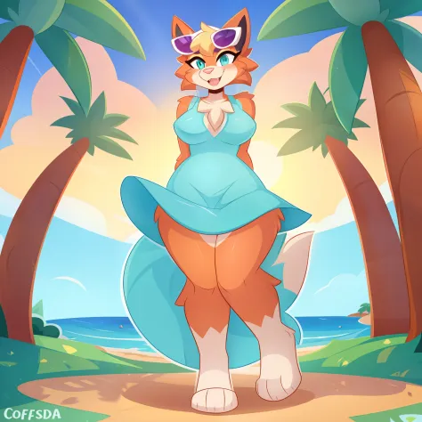 [audie], [pineapple dress], [Animal Crossing], [Uploaded to e621.net; (by Kilinah, by Coffeesoda, by Hioshiru, by Kilinah), ((masterpiece)), ((solo portrait)), ((full body view)), ((feet visible)), ((furry; anthro)), ((detailed fur)), ((detailed shading)),...