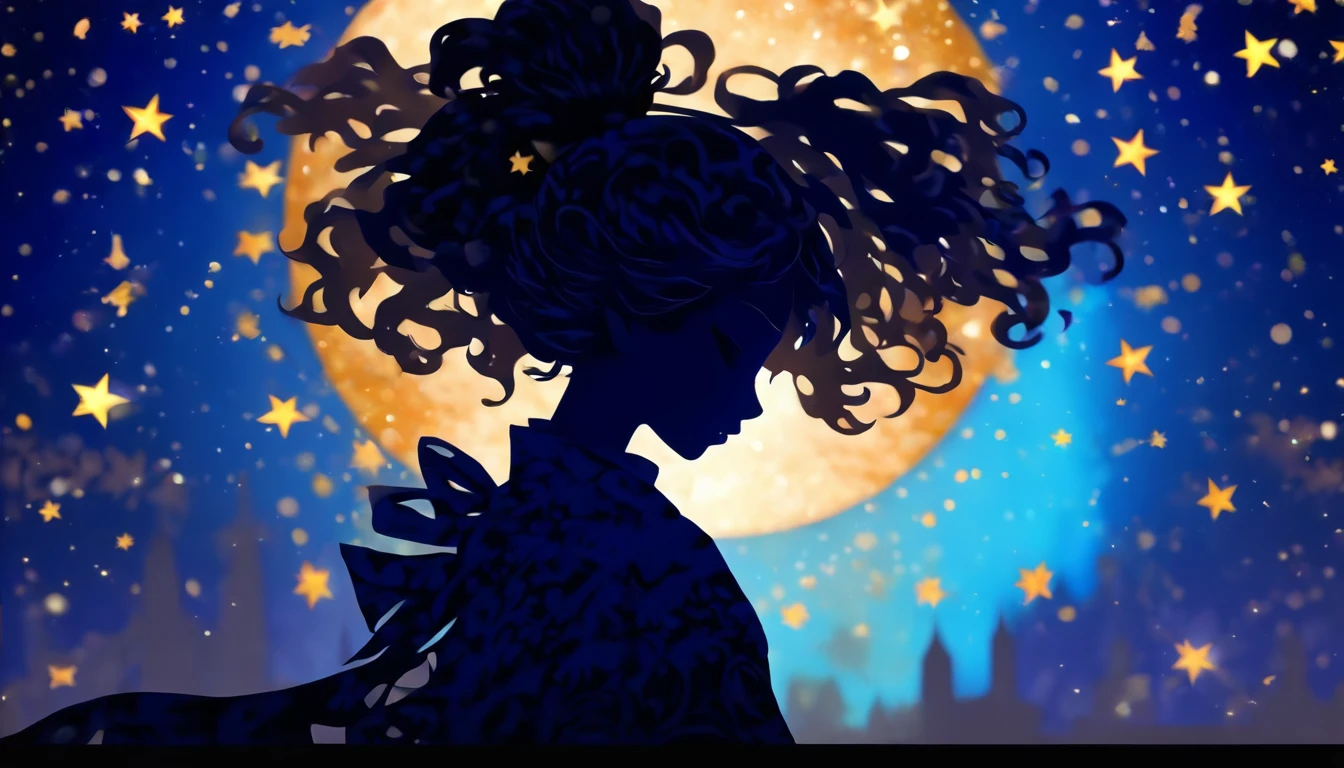 (Silhouette Art,cutouts:1.6)
(((Paper cutting art,A world where only black exists:1.3)

(Cowboy Shot),1 girl,Solo,
(Kimono Girl,profile:1.2),white, Clear and beautiful face,

BREAK
(deep blue、constellation、Oyster)
Textured glass background,