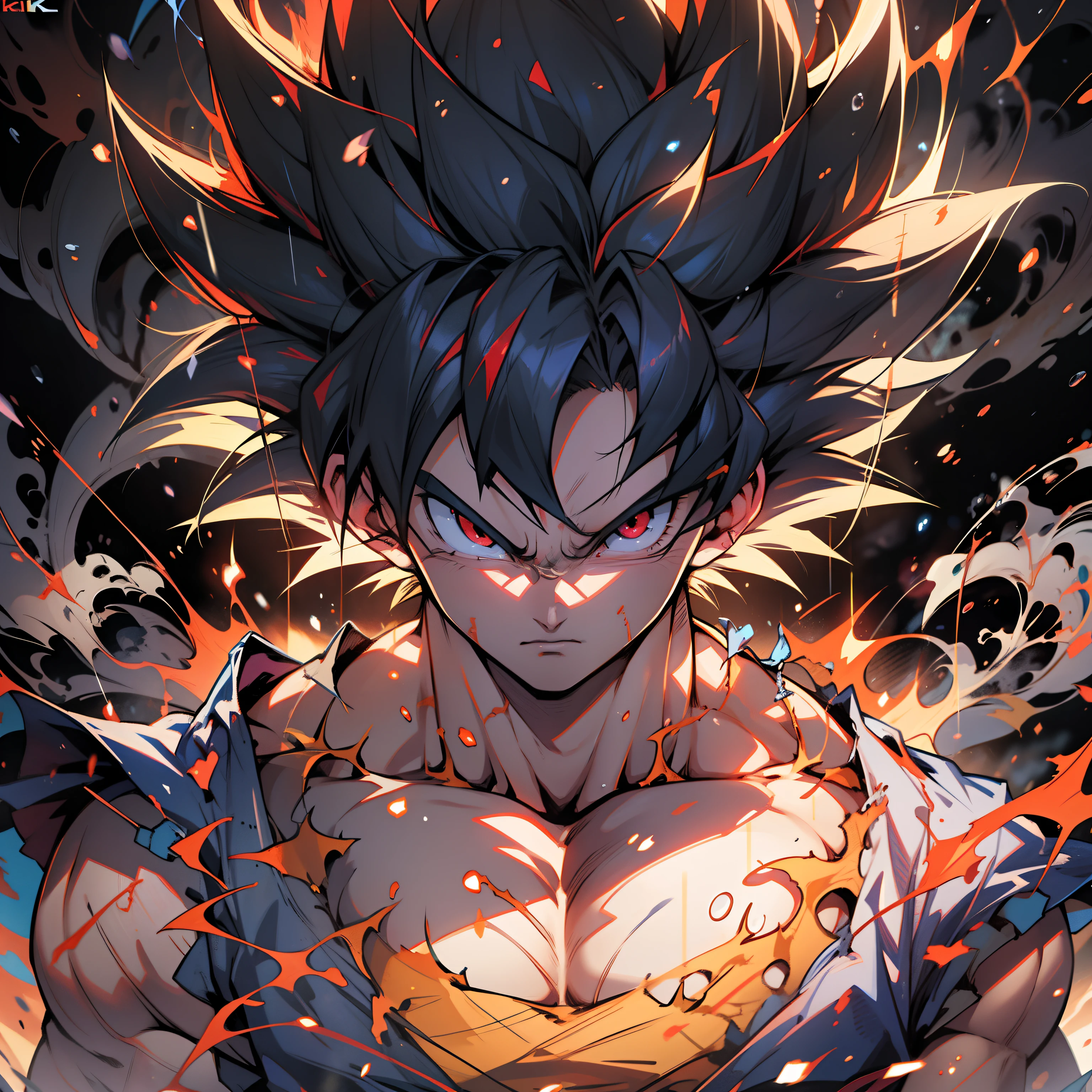 Anime-Figur mit roten Haaren und roten Augen steht im Regen,Son Goku verwandelt sich in einen Super-Saiyajin-Gott,rote Haare,knallharter Anime 8k, 4K-Anime-Hintergrundbild, Anime-Stil 4k, Epischer Anime-Stil, Anime-Tapete 4k, Anime-Hintergrundbild 4k, Anime-Konzept HDR-Anime Macmanus, Anime-Kunst-Tapete 4k, Anime-Kunst-Hintergrundbild 4K, Anime-Kunst-Tapete 8 k, hübscher Kerl in Dragon Ball Super Art
