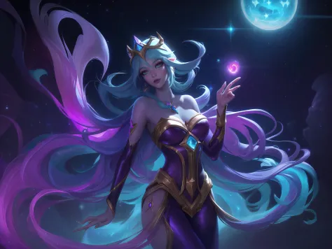 (League of Legends:1.5),Legendary skins "Cosmic Elf Bambi" Bring the forest elves into an awesome cosmic realm, Turn her into a celestial being with great power and wonder.

In splash art, The appearance of Bambi underwent an amazing cosmic transformation....