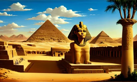 Ancient Egypt landscape art