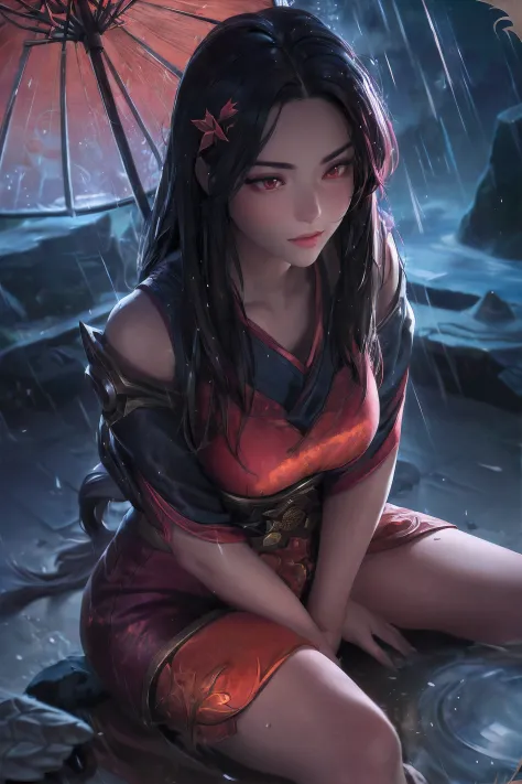 (League of Legends:1.5), (detailed manga illustration:1.5),(ultra-detailed:1.5),(idyllic),chinese classical style, (rain:1.5),ra...