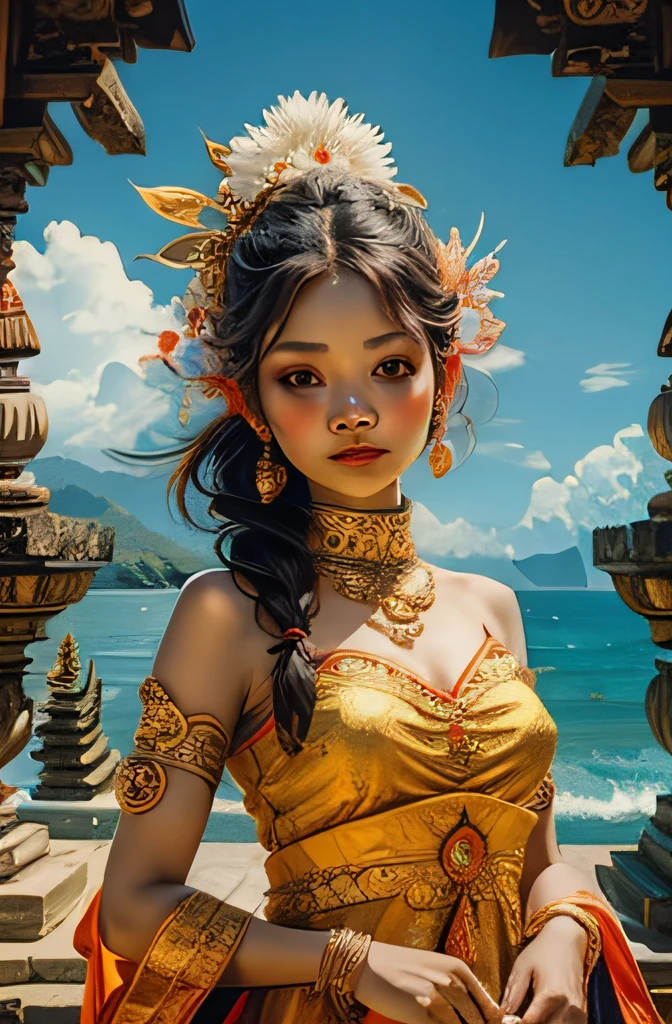 1girl, bali traditional cloth, accessories, high res, ultrasharp, 8K, masterpiece,