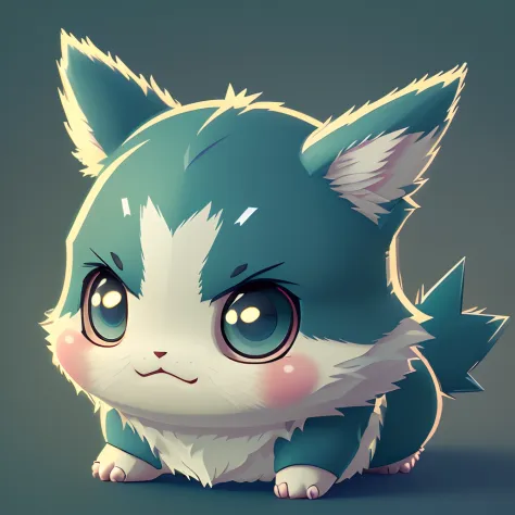 Pokemon Cute Little Ultra Realistic Anime Simonk, Chibi,without background、 adorable and fluffy, Logo Design, comic strip, cinematic lighting effect, A charming, 3D vector art, Cute and quirky, Fantasyart, bokeh dof, handdraw, digitial painting, Soft light...