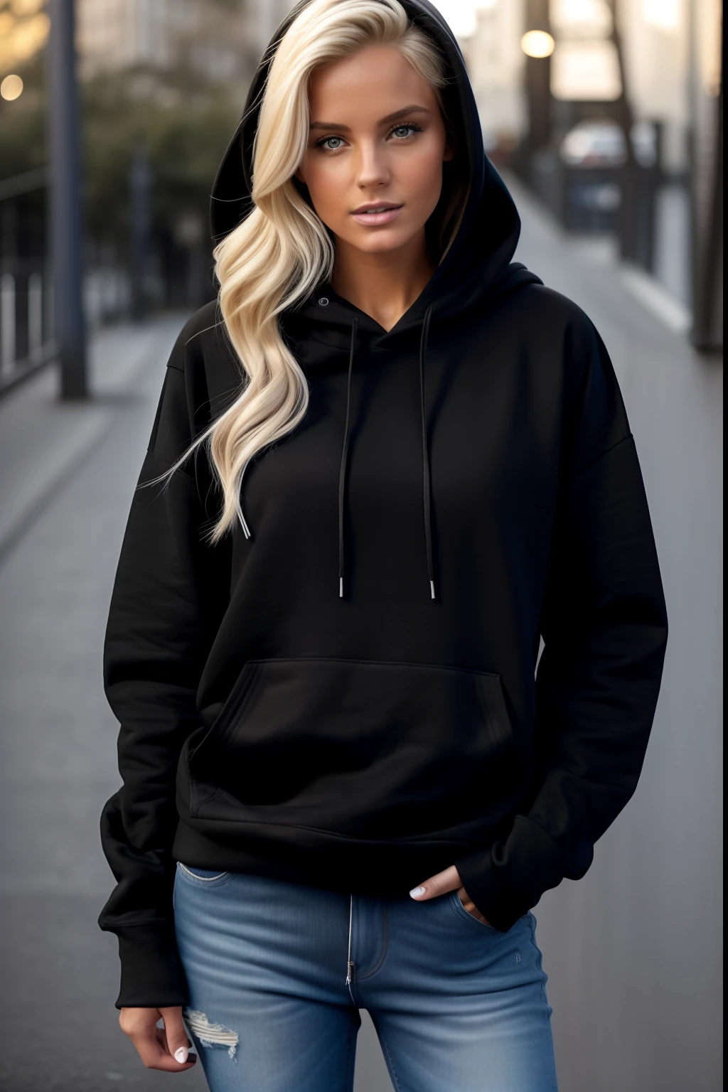 Black discount hoodie jeans