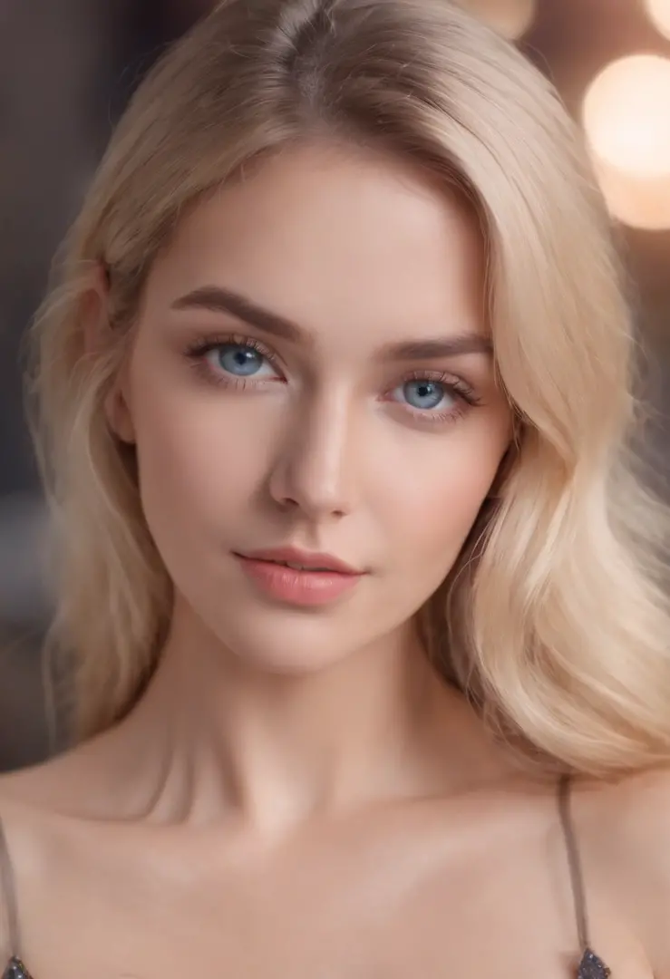 Portrait Woman Face With Sarcastic Expression Caucasian Blond Hair Seaart Ai 5775