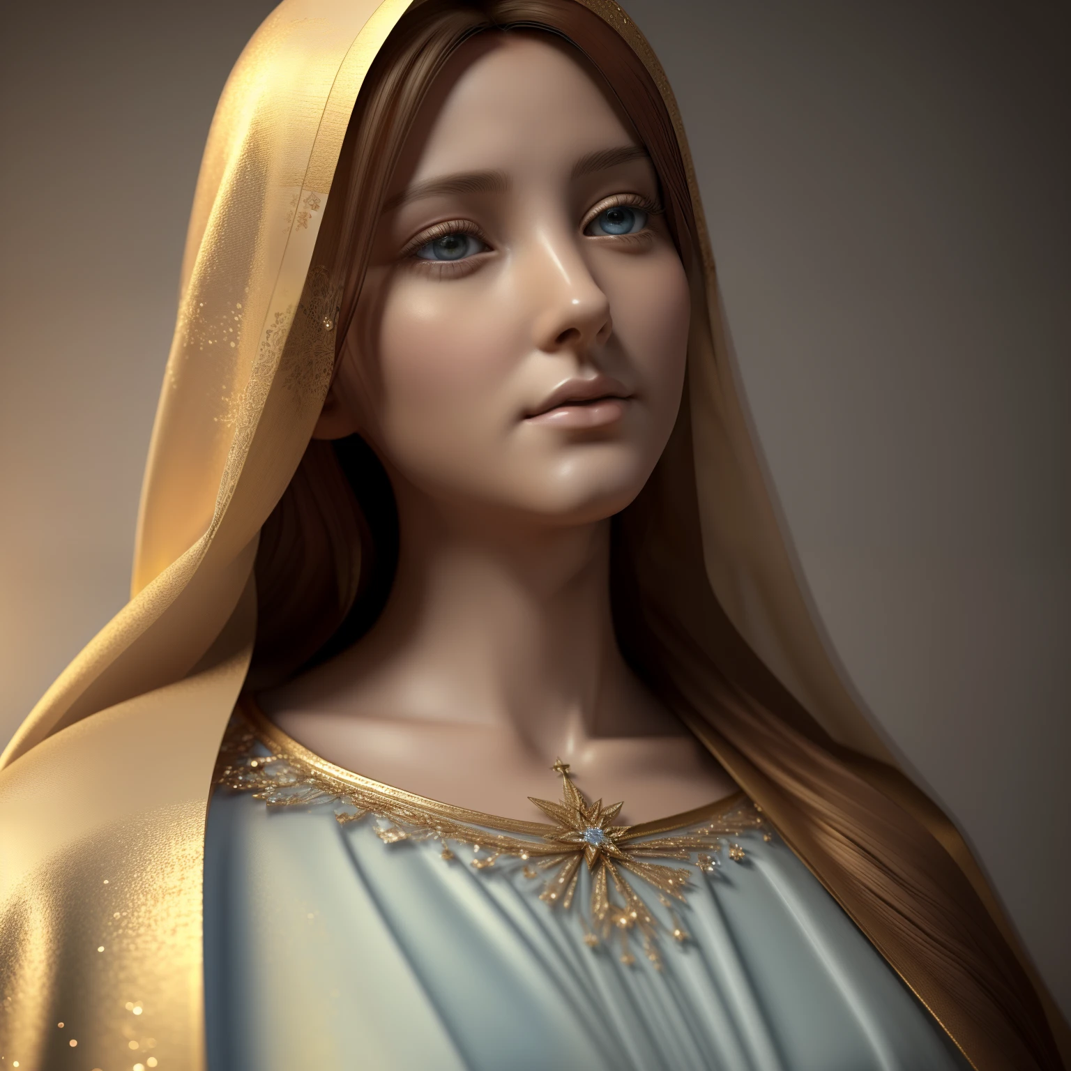 (((Holy virgin mary of carmel))) Masterpiece, (Best quality: 1.2), (Super fine: 1.2), Illustration, (Extremely delicate and beautiful: 1.2), Film angle, Floating, (Beautiful detail eye: 1.1), (Detail Light: 1.1), Film lights, Delicate sky, Blue eyes, (High ponytail: 1.1), Layer, Bright eyes, Starry sky, (Light particles: 1.1) drawing, blossom. (masterpiece), (best quality), (photorealistic:1.3), 8k, detailed skin texture, detailed cloth texture, beautiful detailed face, intricate details, ultra detailed (full-length body:1.2)