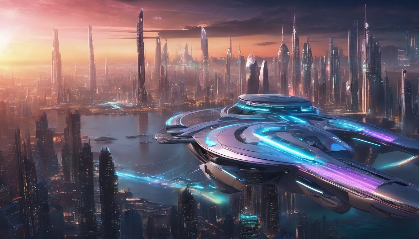 art conceptuel des villes du futur