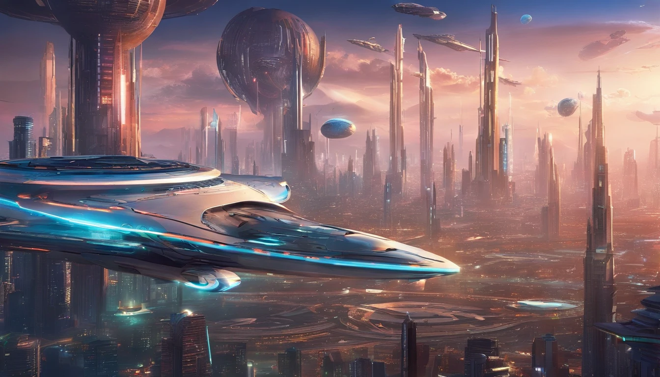 art conceptuel des villes du futur