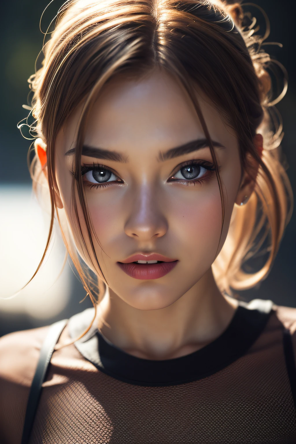 (วอลล์เปเปอร์ CG Unity 8K ในรายละเอียดสุดขีด, ผลงานชิ้นเอก, คุณภาพสูงสุด), 2 สาว, เสื้อผ้าโปร่งใส, จัดขึ้นจากด้านล่าง, (กล้องด้านล่าง) มองที่กล้อง, ริมฝีปากเปิด, ความเขินอาย, ความเพลิดเพลิน, หน้าอก, ความงาม, รูปที่สมบูรณ์แบบ, เลนส์ภาพยนตร์, กระจาย