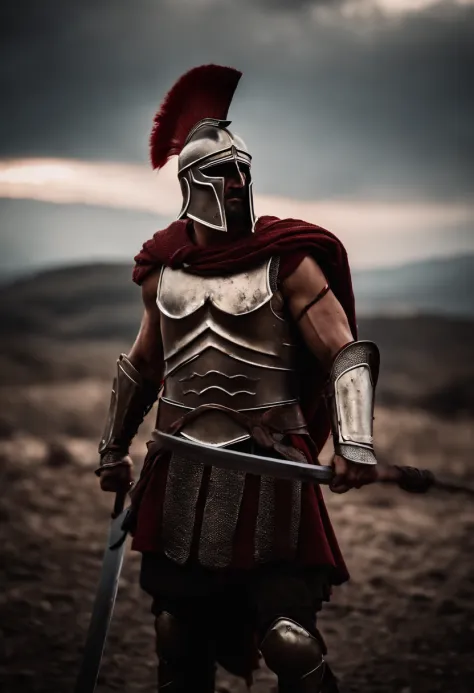 Spartan warrior, Die on the battlefield , bloody armor, epicd, 8K