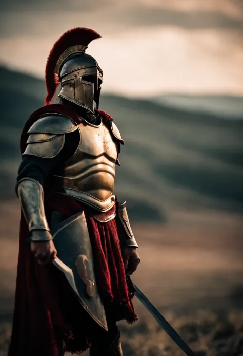 Spartan warrior, Die on the battlefield , bloody armor, epicd, 8K