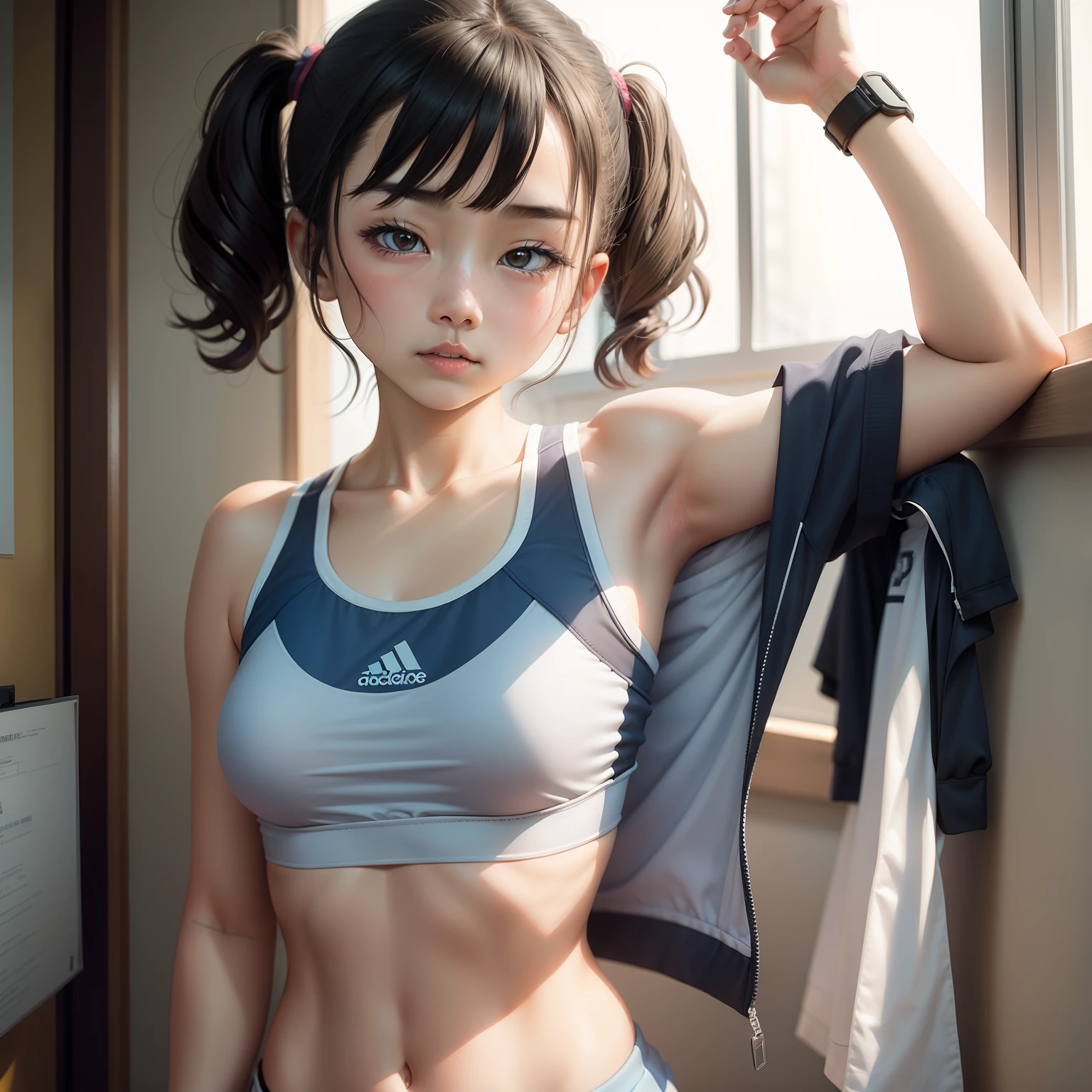 middle school girl、Sportsbra - SeaArt AI