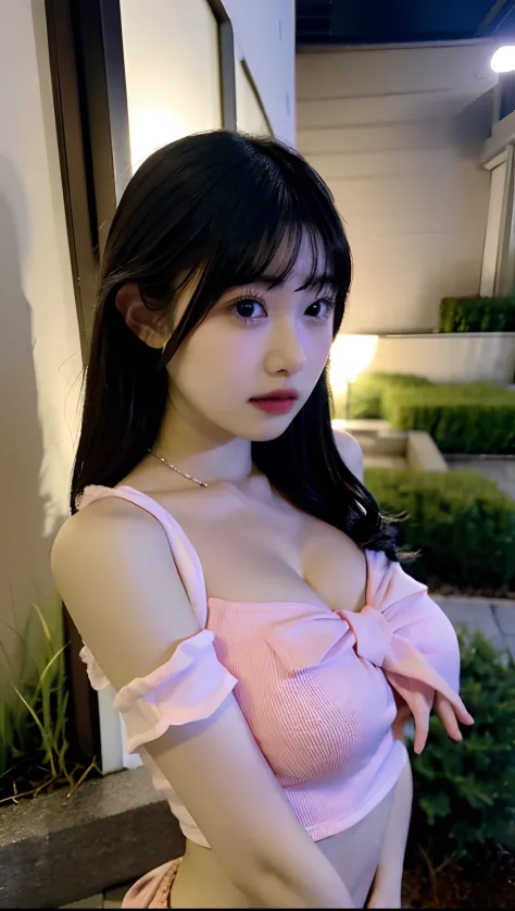 Photos of Momona_Kohama, (Intricate details:0.8), (hdr, ultra - detailed:1.2),  Close up, exposing her chest，exposing her chest，cleavage，huge tit，Wet chest，exposing her chest