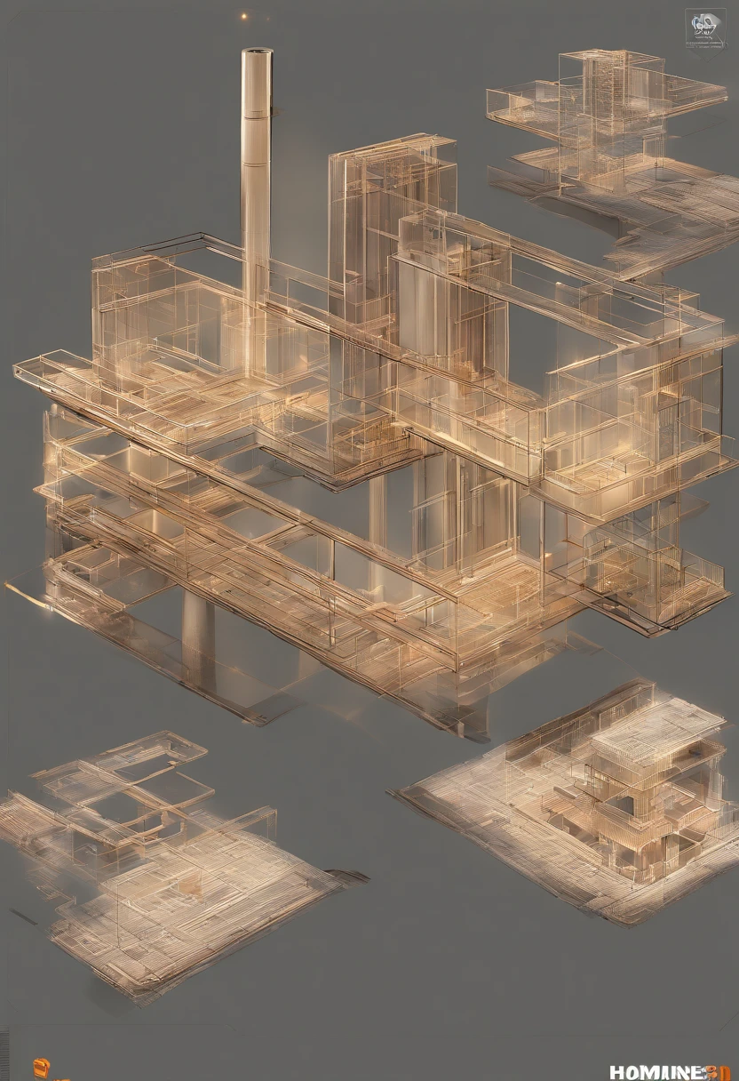 A close up of a building with a lot of different structures - SeaArt AI