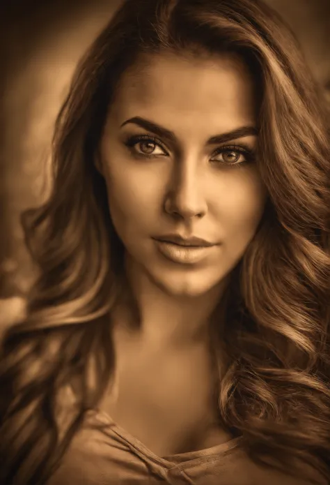 sexy woman, HDR camera, ultra realistic, average quality, sepia, grainy image, selfie from above