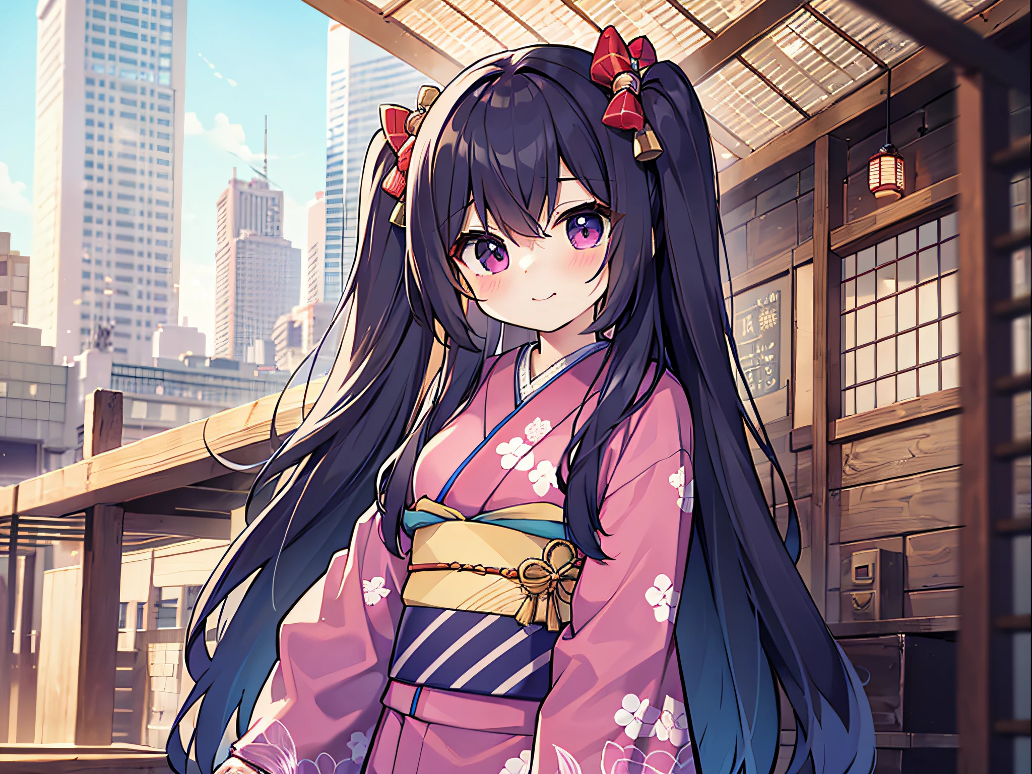 best quality, (kawaii: 1.1), (cute), (high resolution: 1.2), (incredibly absurdres: 1.3), incredibly fine illustration, cute girl, kimono,