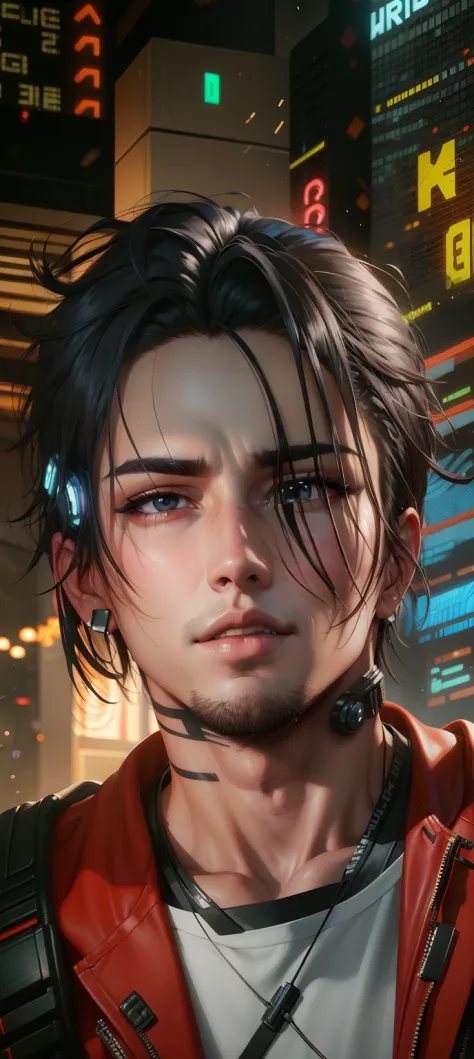 change background cyberpunk handsome
boy, realistic face, 8k, ultra realistic|