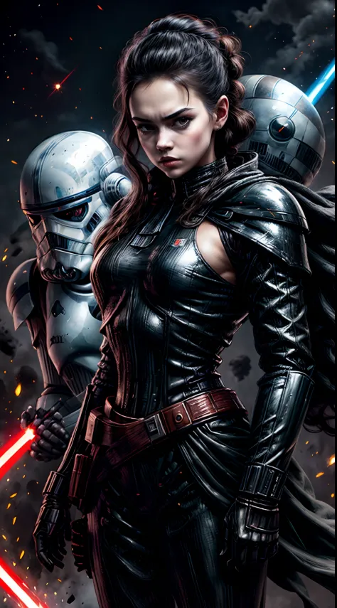 Star wars Stormtrooper fight  wizard girl in Forbidden West neverland