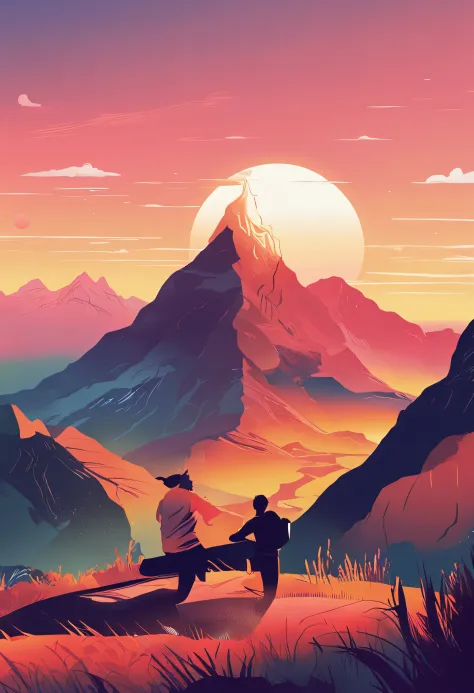 Illustration capturing the moment the sun rises at the top of the mountain」:
grounds: Mountains symbolize elation and goal achievement、The moment the sun rises brings new energy and hope。By meditating on the top of a mountain or watching the sun rise、Posit...