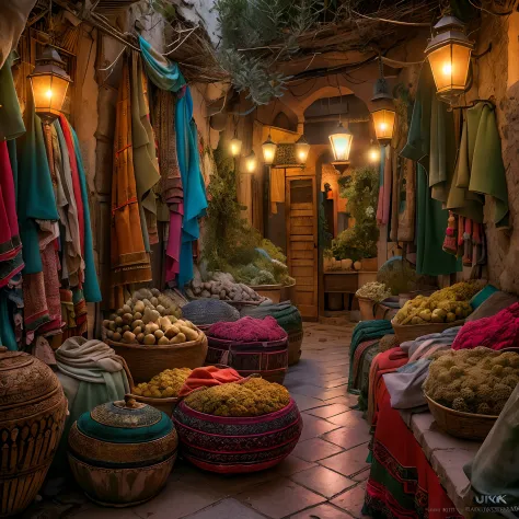 Moroccan Medina, Amazigh clothing, Touristes dans le souk, Masterpiece, Best quality, ultra highres, .RAW, ((Riad)), marrakech, ...