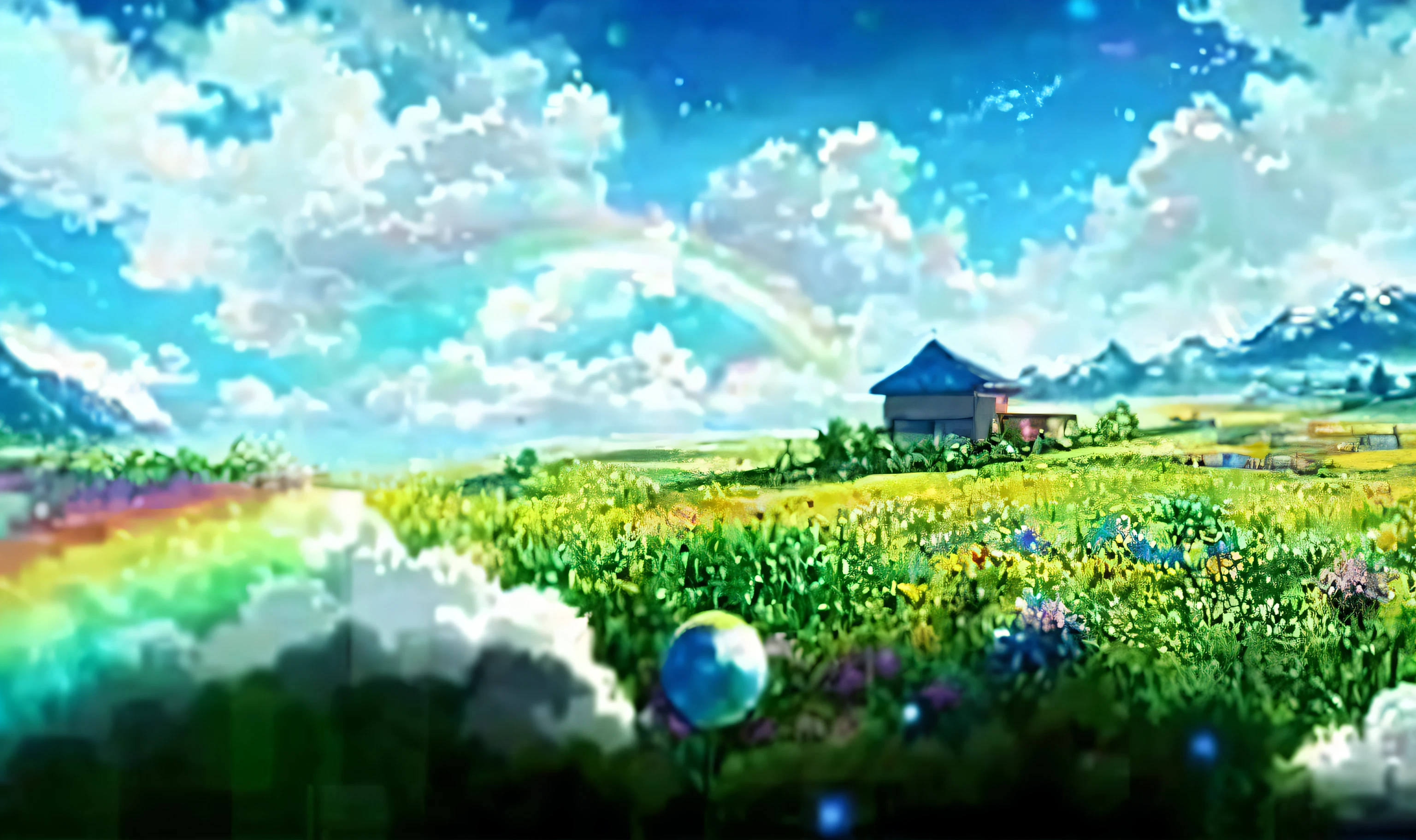 grass field wallpaper anime