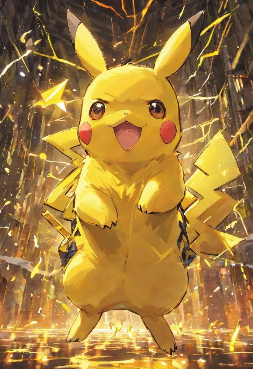 Pokemon pikachu is standing in front of a fire - SeaArt AI