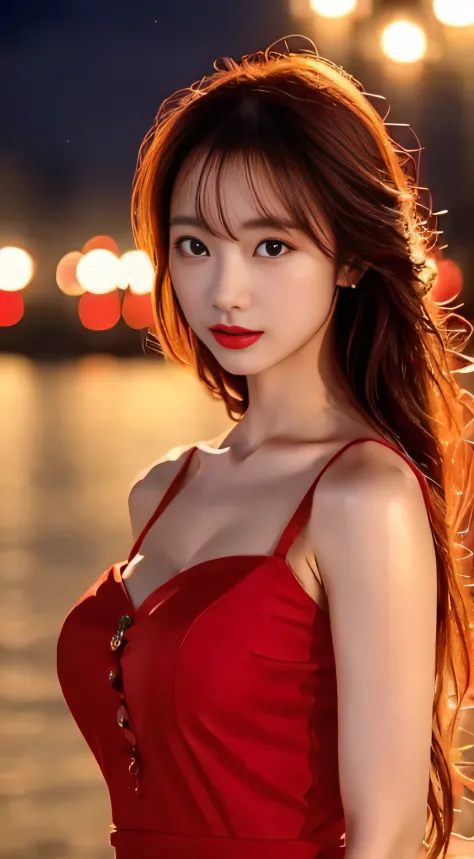 top-quality。８k-picture。ultra-high pixel。the background is the city at night。girl with。hair is long and slightly wavy,,,,,,,,,,,,...