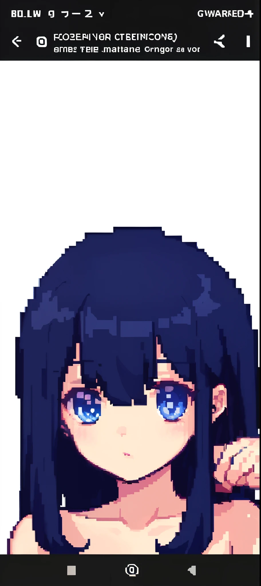 A close up of a pixel art of a girl with blue eyes - SeaArt AI