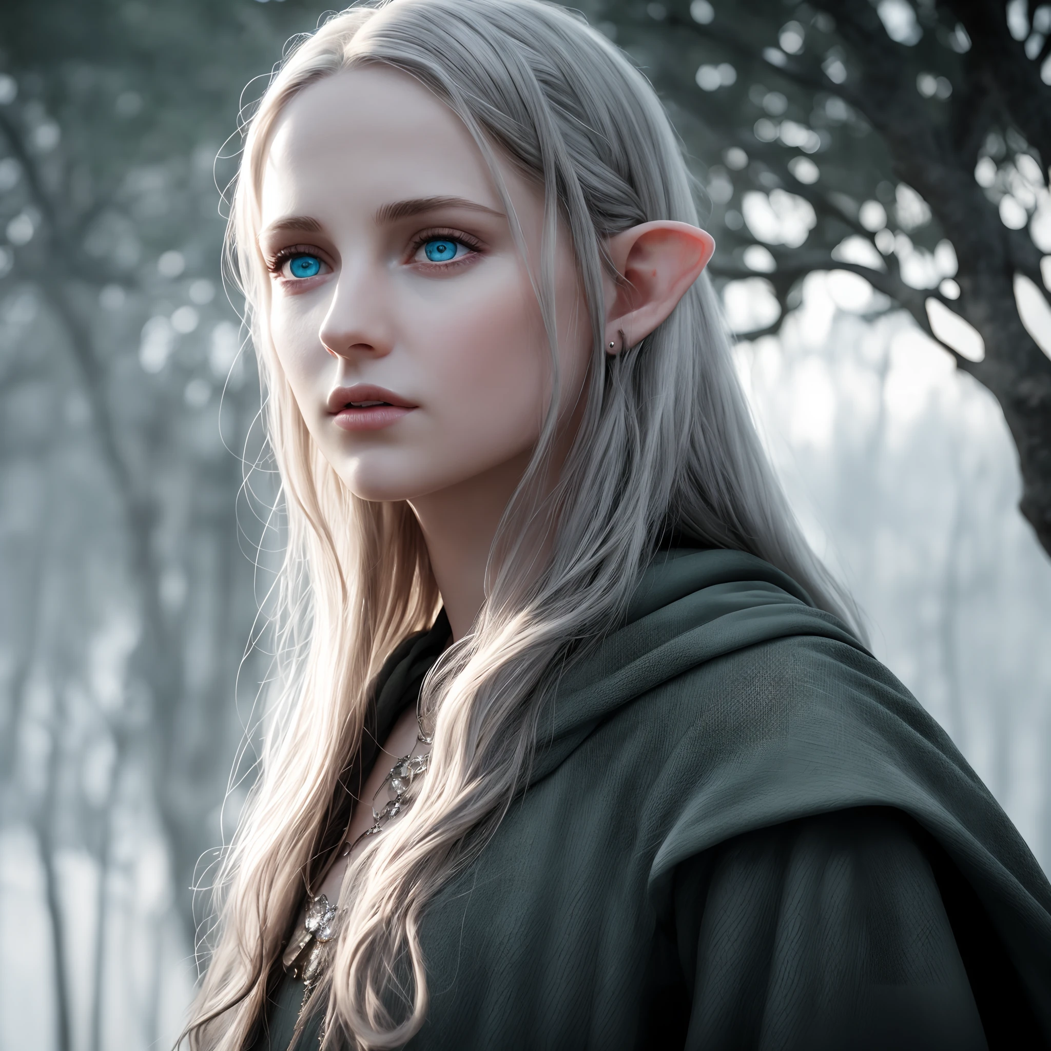 (Detailed face, Detailed eyes, Clear skin, Clear eyes), lotr, Fantasy, elf, Female, (((entire body visible))), Looking at Viewer, Portrait, Photography, Detailed skin, Realistic, Photorealsitic, 8K, Highly detailed, full length frame, High Detail RAW Color Art, Piercing, diffused soft lighting, Shallow depth of field, Sharp Focus, Hyper-Realism, Cinematic lighting