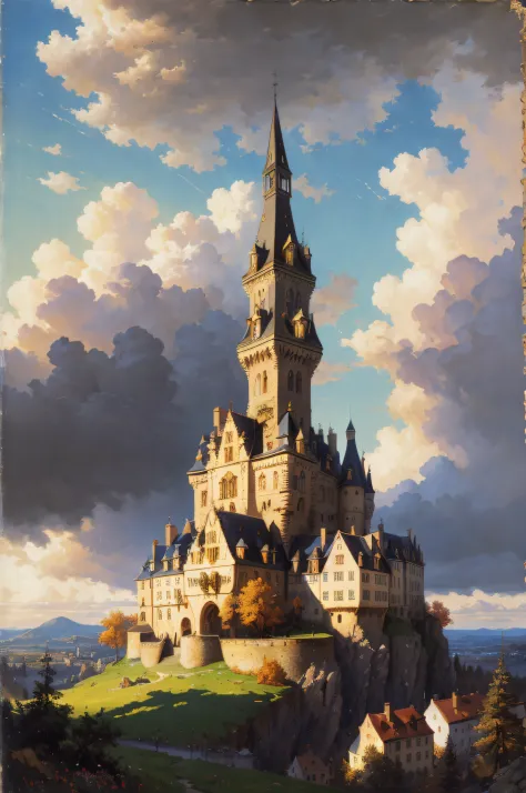 dreamlikeart absurdres highres masterpiece best quality
Alois Arnegger Antoine Blanchard
town castle forest sea sky clouds