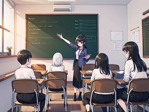 (best quality,4k,8k,highres,masterpiece:1.2), ultra-detailed, (realistic,photorealistic,photo-realistic:1.37), teacher giving a ...