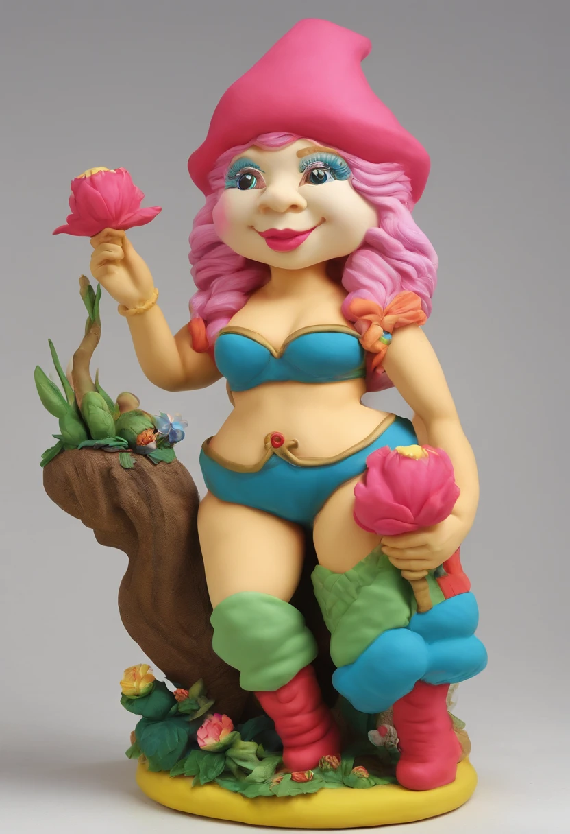 A very sexy female garden gnome wearing lingerie thick thighs