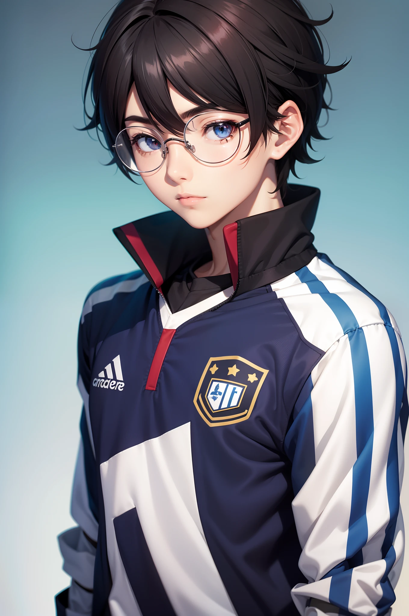 Ren Amamiya Persona,garçon animé,uniforme de football , monocle