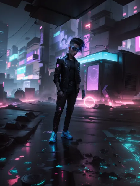 Change cyberpunk background handsome, with 8k ultra