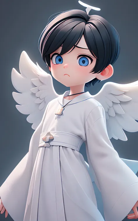Pixar, 1 boy, Angelic appearance, (Short-haired black hair:1.5), Eyes are blue, Yancha Face, (With keen eyes:1.5), (Bad eyes:1.5...