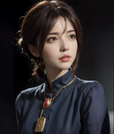 a close up of a woman with a necklace and a necklace, stunning anime face portrait, high quality portrait, by Leng Mei, 8k artgerm bokeh, masayoshi suto and artgerm, yanjun chengt, beautiful anime portrait, beautiful portrait image, anime girl in real life...