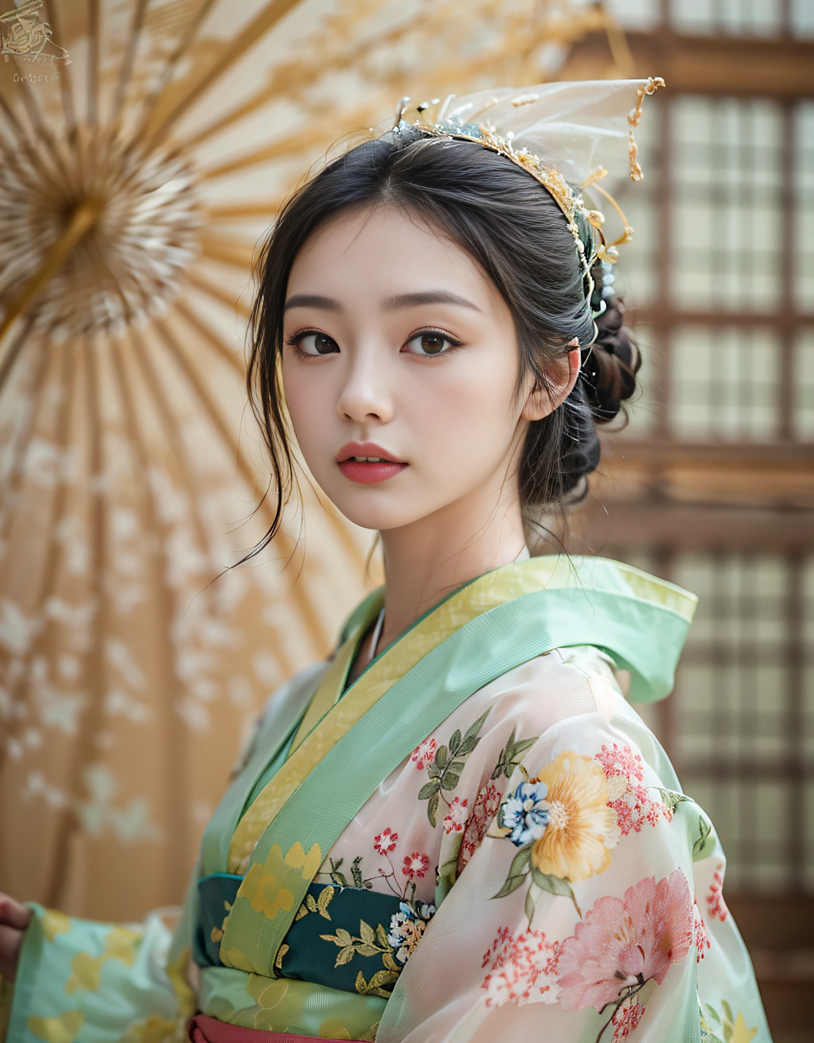 (Красивые модели в Японии, реклама кимоно, красивые прямые длинные черные волосы), Один, ((лицу 80% красота и элегантность, 20% красивая и милая:1.5)), (она is a model for half Eastern Europe and Asia), Ясные глаза, (подробные глаза, светло-зеленые глаза, яркие ученики), двойные веки, (сексуальные губы небольшой толщины:1.2), ((Тонкое нижнее белье с ультрадетализацией и невероятно высоким разрешением:1.2)), Высокодетализированные текстуры лица, эффектная форма тела, фигуристая и очень привлекательная женщина, Цветная фотография в формате RAW с высоким разрешением для профессионального фото, ПЕРЕРЫВ Ultra High Resolution Textures, Рендеринг тела в высоком разрешении, большой eyes, беспрецедентный шедевр на свете, невероятно высокое разрешение, Супер подробный, потрясающая керамическая кожа, ПЕРЕРЫВ ((Повернитесь, чтобы показать выкройку кимоно.:1.5)), ((она「В их войне」Ношение кимоно, которое надевают под кимоно, называется:1.5)), ((Это кимоно изготовлено из белой тонкой ткани.:1.2)), (Потому что это кимоно такое тонкое、Вы можете видеть сквозь ее красивый оттенок кожи), (Изысканное классическое японское нижнее белье.), ((Узор бледно-розовый..、Текущая вода):1.2), ((Изысканно элегантное очень тонкое кимоно.)), (утро、Снято в комнате в японском стиле с татами. (плетеная соломка) Напольное покрытие)) ПЕРЕРЫВ ((Лучшее качество, 8К)), Четкий фокус:1.2, (Слои-Вырезать, большой:1.2), (Красивая женщина с идеальной фигурой:1.4), (Красивый и элегантный вид сзади:1.3), Тонкая талия, (правильная форма руки:1.5), (выстрел в полный рост | ковбойский выстрел)