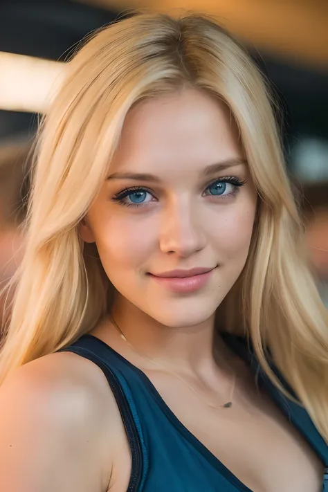 Close Up Editorial Photograph Of A 23 Year Old Woman With Long Blonde