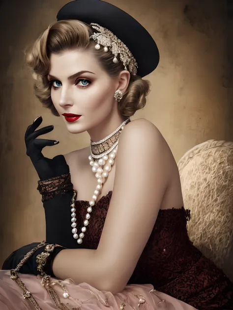 The prompt generated based on the given theme "woman of the 40s" is as follows:

"woman of the 40s, vintage fashion, classic bea...