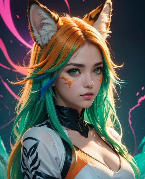 (masterpiece:1.1), (highest quality:1.1), (HDR:1.0), extreme quality, cg, (negative space), detailed face+eyes, 1girl, fox ears,...